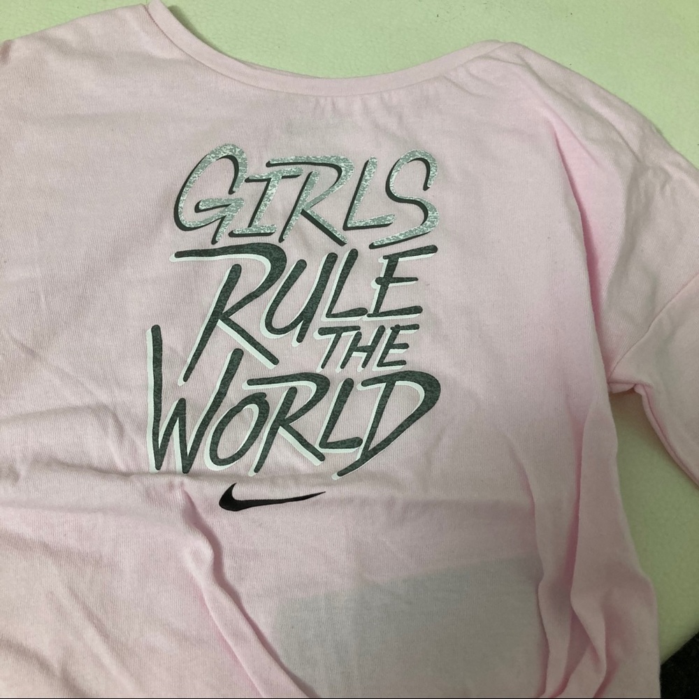 Nike baby girl cute pink run the world leggings set 4029 - Picture 8 of 8